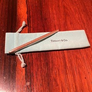 Tiffany & Co. Sterling Silver Ballpoint Purse Pen - Engraved Crosshatch Design
